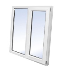 Окно ПВХ VEKA 1200x1100мм двухстворчатое, белое